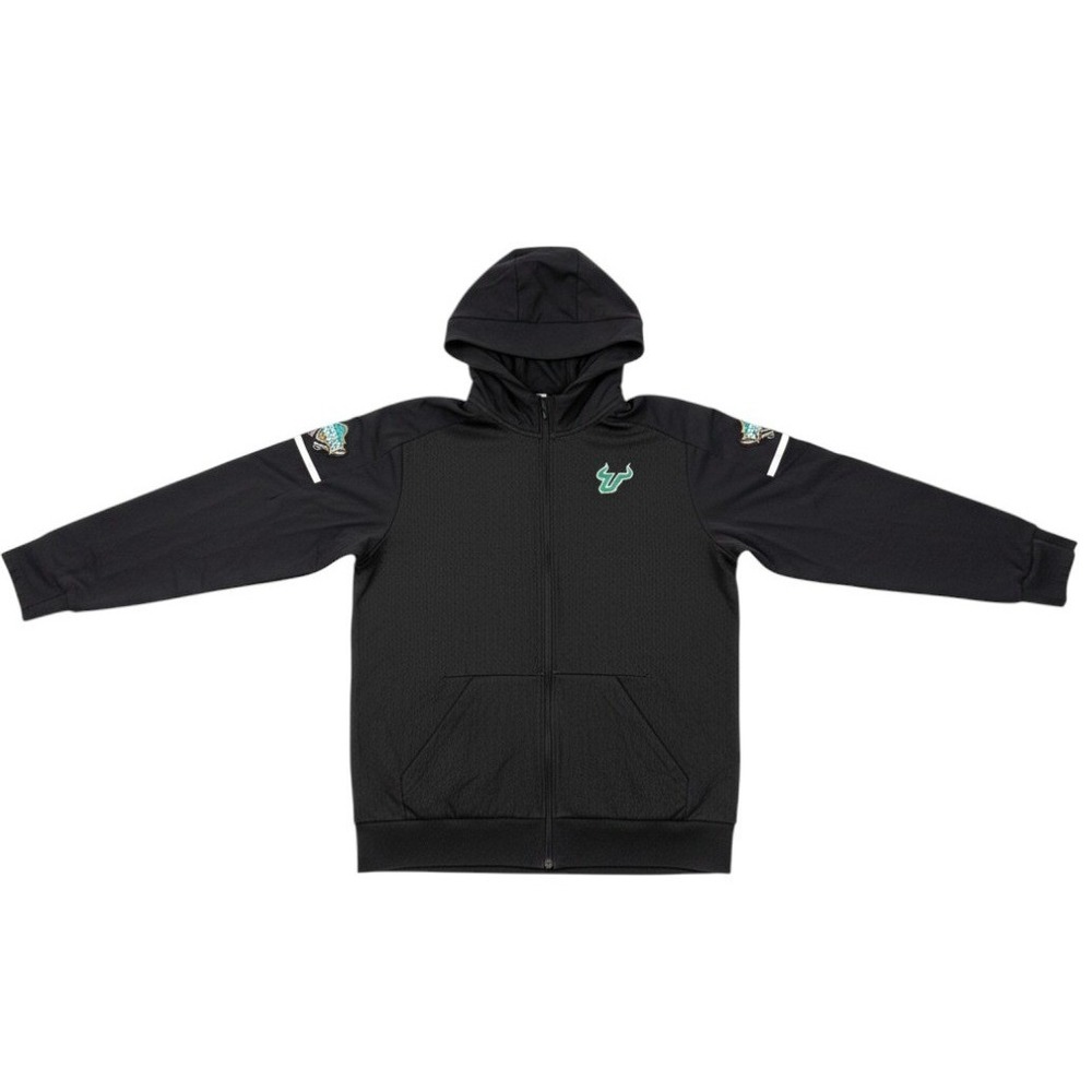 Adidas USF Bulls Gasparilla Bowl Mens Vintage Full Zip Hoodie Mesh Jacket Med